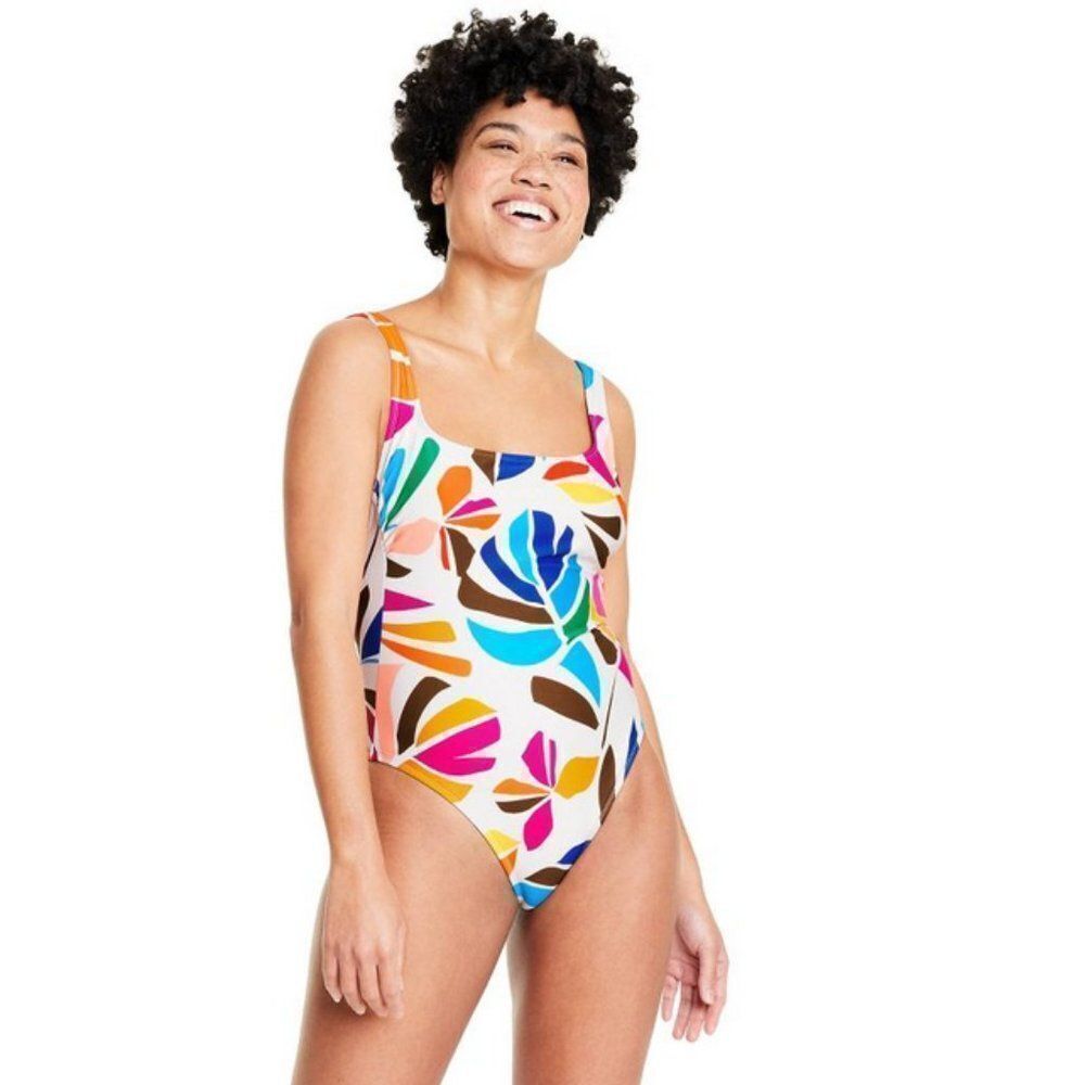 Tabitha Brown x Target Botanical Print Lowback One Piece Swimsuit